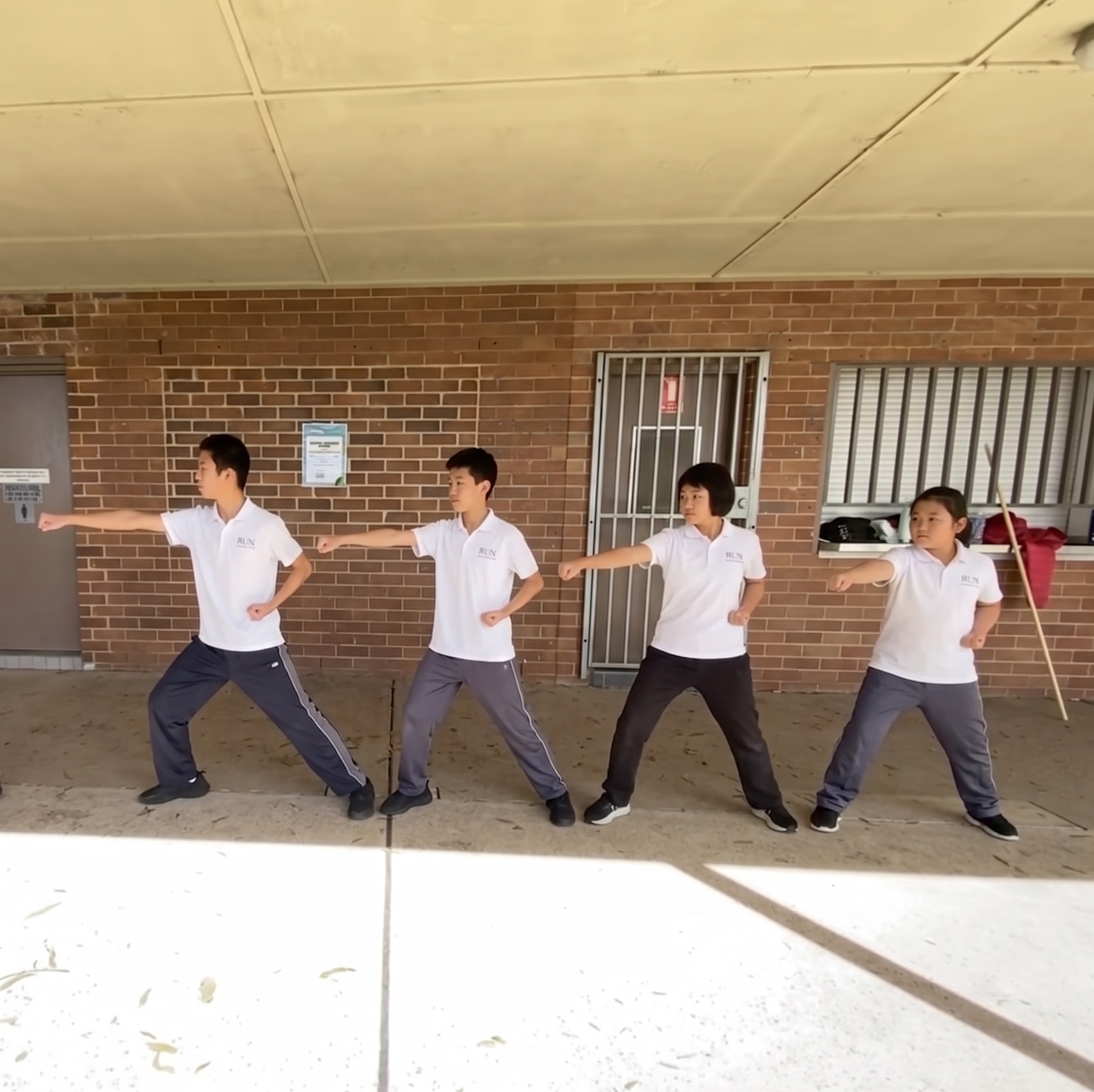 Children learning self-defence in Kung Fu class Sydney
